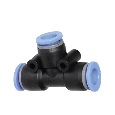 China Plastic Quick Coupling Type Bathtub 6/8/10/12/mm T-piece Tee Fit Types Of Air Pipes for sale