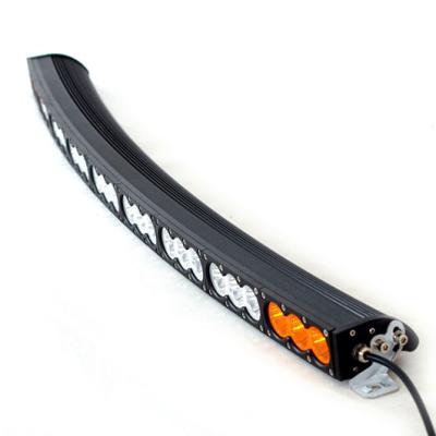 China Aluminum single row off road vehicle12V 24V 240W curve LED amber lightbar lightbar for sale