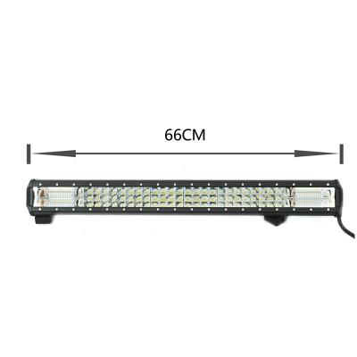 China SUV 4X4 12v/24v auto single truck PC lighting system dc 3 rows 26 inch 360w offroad led light bar driving combo light for sale