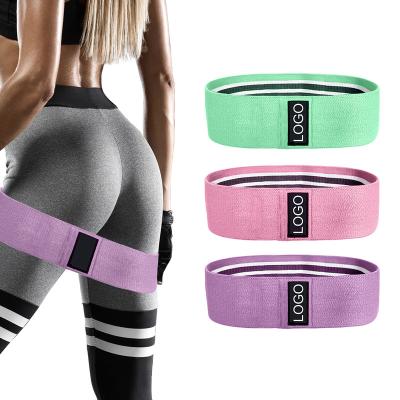 China New Design Polyester Cloth Hip Strength Training Booty Cloth Bands Gym Fitness Resistance Band Custom Logo for sale