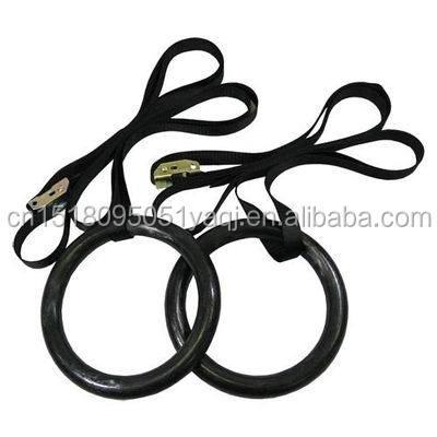 China ABS Gymnastic Rings ABS Ring withnylon wood straps for sale