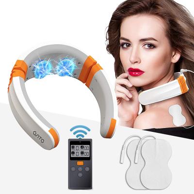 China 9 Modes 50 Intensity Neck Massager Best Selling Smart Neck Massagaer With Electric Heating Neck Shoulder Massager for sale