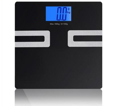 China Mini Size Black Weight And Body Fat Scale Bluetooth Electronic for sale