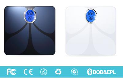 China Bluetooth 6mm Tempered Glass Body Fat Scale 325*325*29 Mm Overload Indication for sale