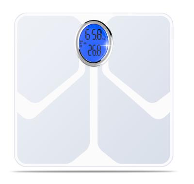 China Double Colors Large LCD Display Bluetooth Body Fat Scale 0.1kg/0.2lb for sale