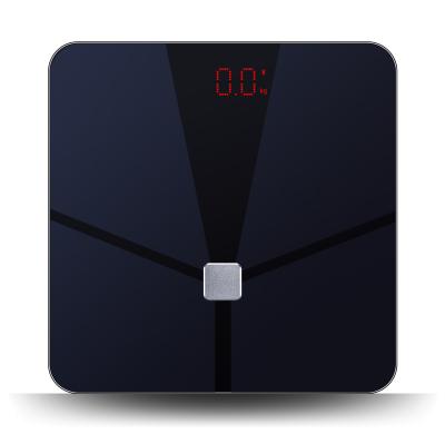 China Large Led Display Black Bluetooth Body Scale Digital Weighting Scale for sale