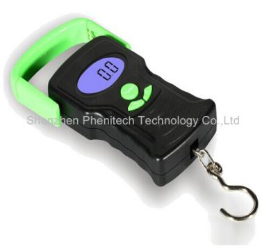 China ABS Plastic Handheld 50kg Portable Luggage Scale With Data Lock Function for sale