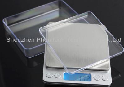 China Large Brushed Stainless Steel Electronic Kitchen Scale with Blue Backlight Screen for sale