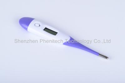 China Flexibler Thermometer ABS Harz-Digital mit den purpurroten und weißen Farben für Klinik zu verkaufen