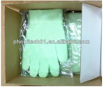 China Multi-color Natural Cotton Moisturizing Spa Gel Gloves for Hand Care for sale