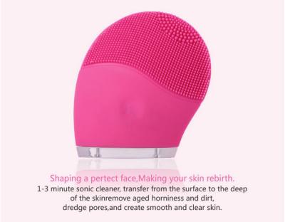 China Pink Electric Deep Cleansing Facial Brush Skin Care Products For Women for sale