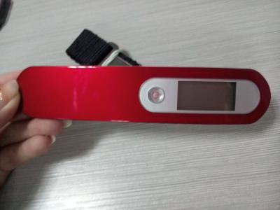 China Fashion Red Electronic Luggage Scale Buckled With Strap / Luggage Weighing Scale for sale