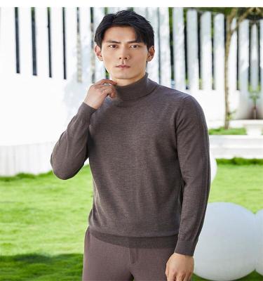 China 2021 Anti-wrinkle men's pullovers knitwear tops simple autumn winter basic style cashmere wool sweater knit turtle neck pullover for sale