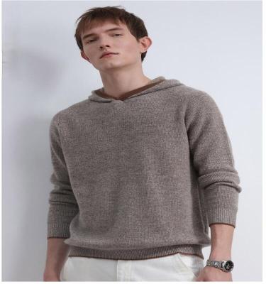 China 2021 Anti-wrinkle men's pullovers knitwear tops casual longsleeve sweater wool autumn winter Hoodie round blend sweater for sale