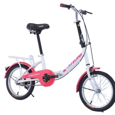 China Folding Bicyles Folding Bike 16 Inch Factory Supply 7Speed ​​Double Disc Brake Mountain Bike Folding Bicycle for sale