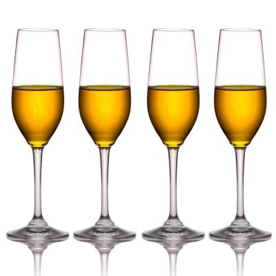 China Wholesale Unbreakable/BPA-free Plastic Michley Champagne Glass Long Stem Tritan Unbreakable Flutes Glasses For Wedding Party for sale