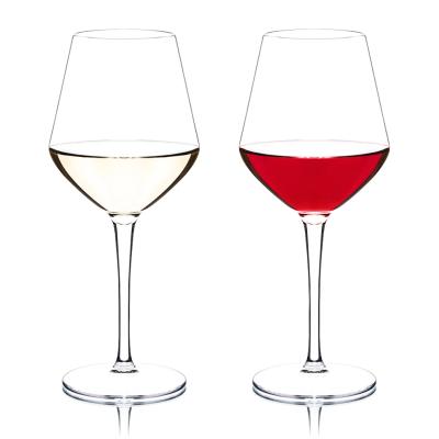 China Custom Dishwasher Safe Michley Factory BPA Tritan Wine Bar Custom White Plastic Wine Set Transparent Reusable Tumbler Wine Glasses for sale