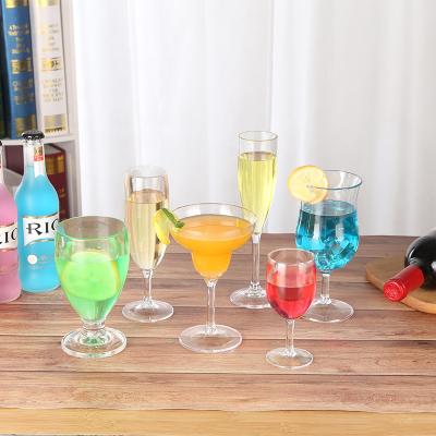 China Michley CLASSIC Cheap Wedding Party Cocktail Glasses Plastic Custom Champagne Wine Glass Tumbler for sale