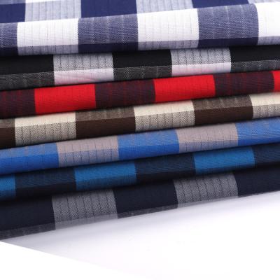 China New Anti-Static Mens Shirt Fabric Cloth Plaid 100%cotton Yarn Dyed Ready To Ship With Various Design for sale