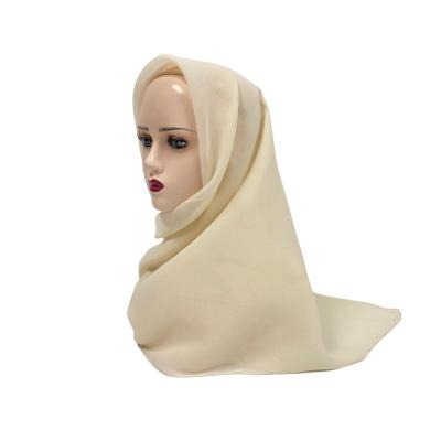 China Japanese voile fabric cotton plain dyed scarf or hijab women factory promotion with low price for sale