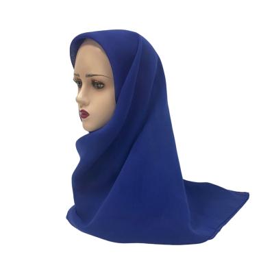 China 100% black and white bawal women hijab scarf high quality polyester voile fabric headscarf for sale