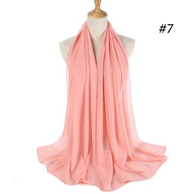 China Custom made polyester chiffon snap hijab unique design chiffon hijab scarf for women muslim girl for sale