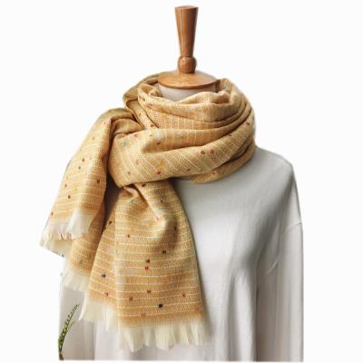 China Voile fabric knitted spring women scarf woolen warm scarves autumn and winter scarf made for couples unisex popular solid soft for sale