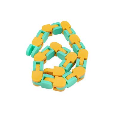 China DIY Educational Toy Set Funny 24 Way Wacky Chains Snag Chain Toy Bike Chain Fidget Decompression Roller Toy For Interesting Fluid Stirring Person Bracelet for sale