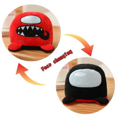 China 2021 New Product Reversible Funny Gift 3d Expression Plush Toys Flip Stuffed Funny Expression for sale