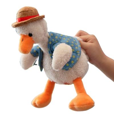 China Child's Talking Recording Voice of Duck Stuffed Plush Talking Animal Repeating Toy Repeating Duck Plush Toys for sale