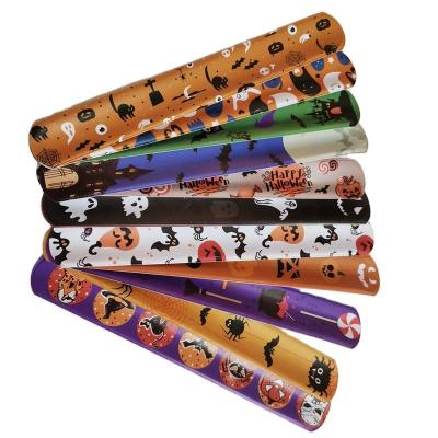 China Cheap China Halloween Party Slap Band Halloween Color Snap Bracelets For Promotional for sale