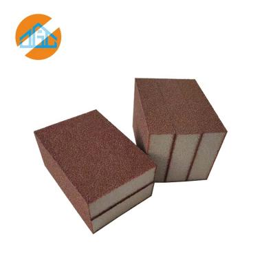 China Hot Selling Viable Amazon Kithen 4 Sides Using Eco-Friendly Sanding Block Sponge Aluminum Oxide Sanding Sponge for sale