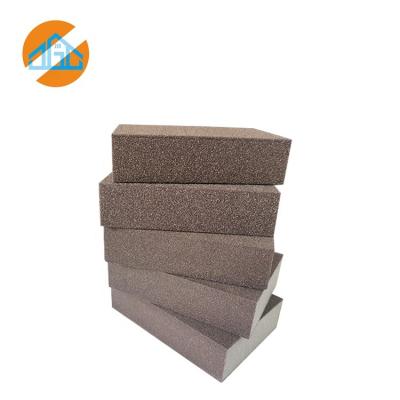 China Aluminum Oxide Abrasive Foam Block Emery Sponge Sandpaper For Fine Manual Grinding Polishing Sanding Blocks for sale