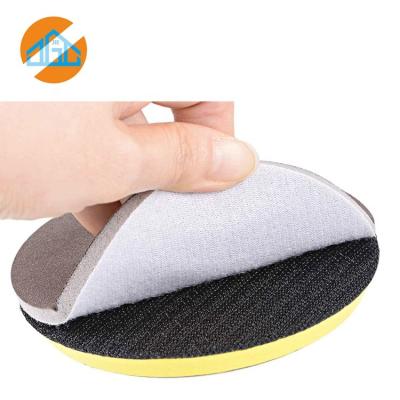 China For 3C polishing fine super fine sandpaper sponge round etc. Flocking Sponge Sandpaper 75mm Sanding Sponge 150mm for sale