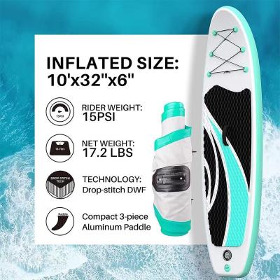 China Wholesale 0.9mm PVC +5mm EVA Factory Wholesale Inflatable SUP Board Paddle Board Surfboard Full Set Inflatable Surf Boards for sale