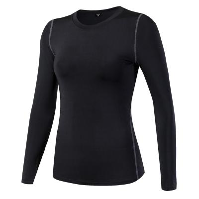 China Long Sleeve Exercise Fitness Yoga T-shirt Breathable Training Moisture Wicking Long Sleeve Shirt Woman Clothes Girls Sports Wear for sale