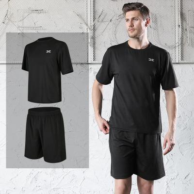 China Wholesale Breathable Outdoor Sport Four Way Stretch 2 Piece Short Set Gym Fitness Sets Men for sale