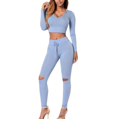 China Anti-Static Women Long Sleeve Hoodie And Legging Set Women Sport Casual Tracksuits Two Piece Set for sale