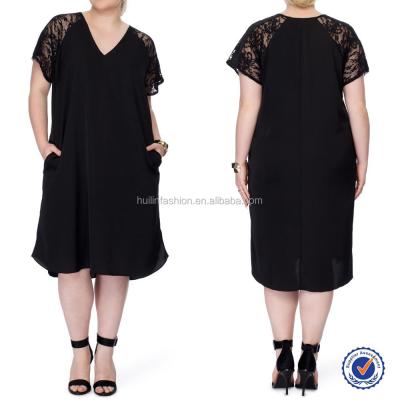 China Anti-static fat women dresses images dress fat woman plus size clothing for sale