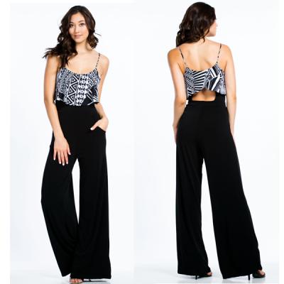 China Anti-pilling Tribal Print Palazzo Pants Jumpsuit Pajamas Women Adult 2014 Jumpsuit for sale