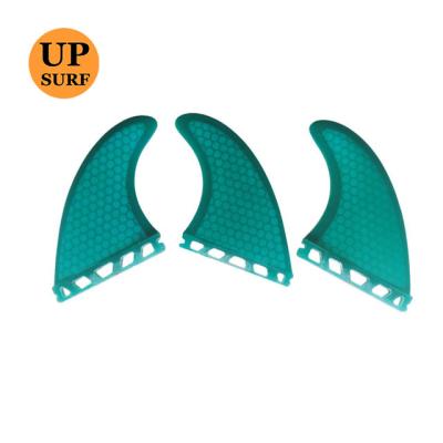 China Wholesale unisex single tag green fins surf prancha tail part leme honeycomb surfboard fins for sale