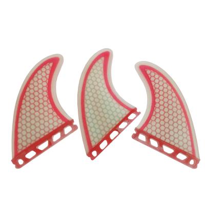 China Tag Fins G5 Single Light Red Fiberglass Surfboard Fins Unisex M Size for sale