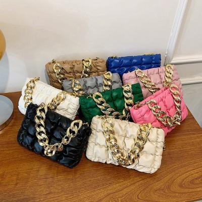 China 2022 Fashion Ins Women's Bags PU Women's Messenger Bags Luxury Handbags Bride With Brand Chain Bag for sale