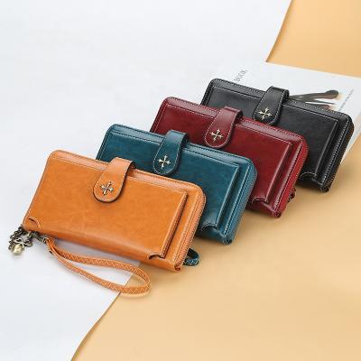 China 2021 New Style Daily Used High Quality Multifunctional Long Section Wallet For Women With Phone Bag, Lady Handbag With Handle Strap for sale