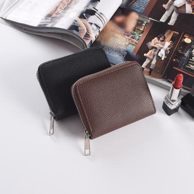 China Stylish Solid Color Daily Use Women Coin Purse Designer Men Mini Wallets Durable Convenient Card Holder Wallet for sale