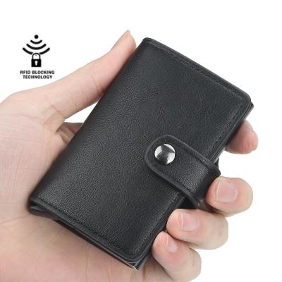 China 2021 RFID Style Purses Card Holders Anti-theft Material Automatic Elastic Wallets And Hot Selling Short Wallet Men for sale