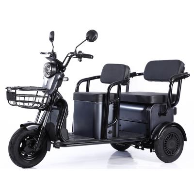 China Passenger Differential Motor 500W Scooter With Cargo Box Three Wheel Folding Passenger Electric Tricycle for sale