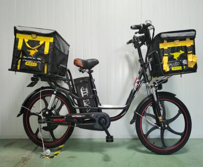 China Wholesale factory price food delivery steel scooter with delivery box pizza 1000W long distance cargo ebike for sale