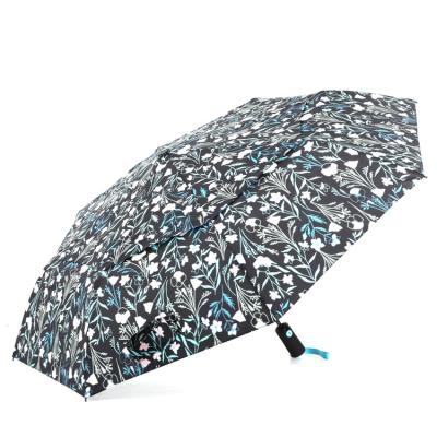 China Contemporary Umbrella For Lady Wholesale Cheap Price Flower Printing Woman 3 Fold Automatic Compact Umbrella for sale