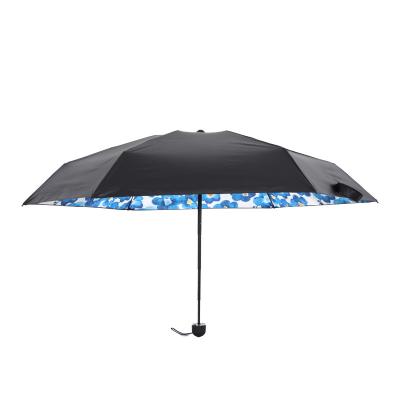 China Sun Rain Easy Open Daily Use Small Size 3 Fold Umbrella for sale